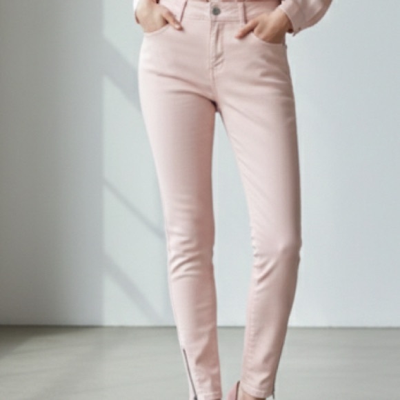 American Rag light pink Straight Pants with ankle zipper size 11 juniors - Picture 6 of 12